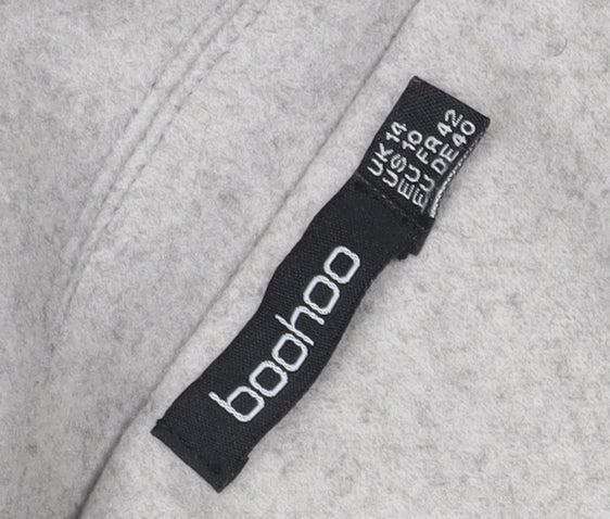 Womens UK Size UK 14 Boohoo Grey Overcoat