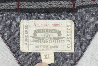 White Stuff Men's XL Blue Pullover Sweatshirt