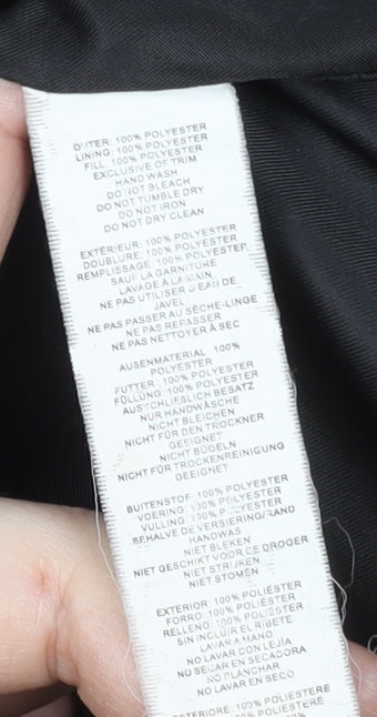 Boohoo Women's Black Puffer Jacket UK 18 Mid-Length