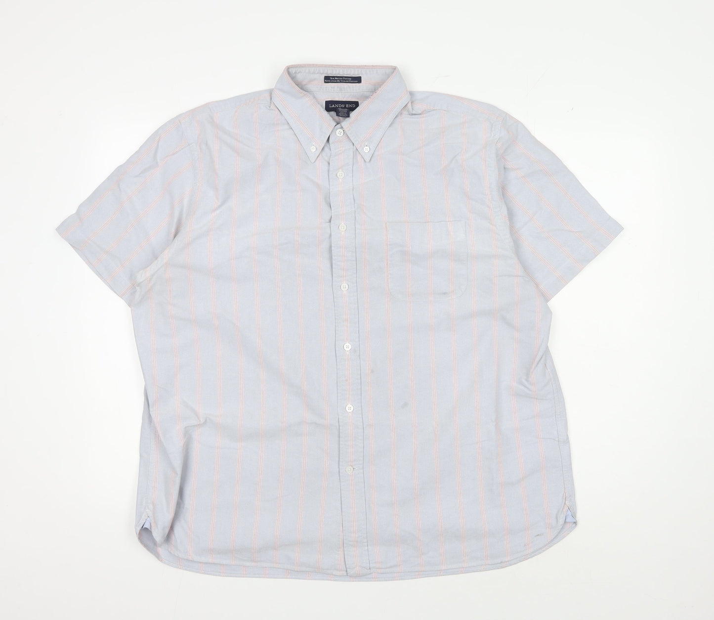 Lands' End Men's XL Multicoloured Striped Shirt