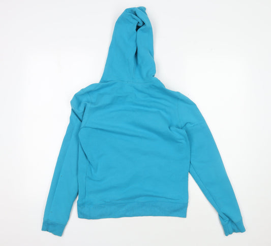 Gap Women's Blue Pullover Hoodie M - Logo, Casual, Stretch