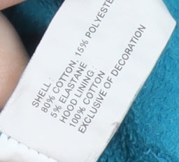 Gap Women's Blue Pullover Hoodie M - Logo, Casual, Stretch