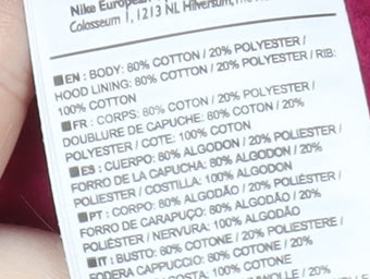 Nike Women's Pink Black Logo Pullover Hoodie Size S