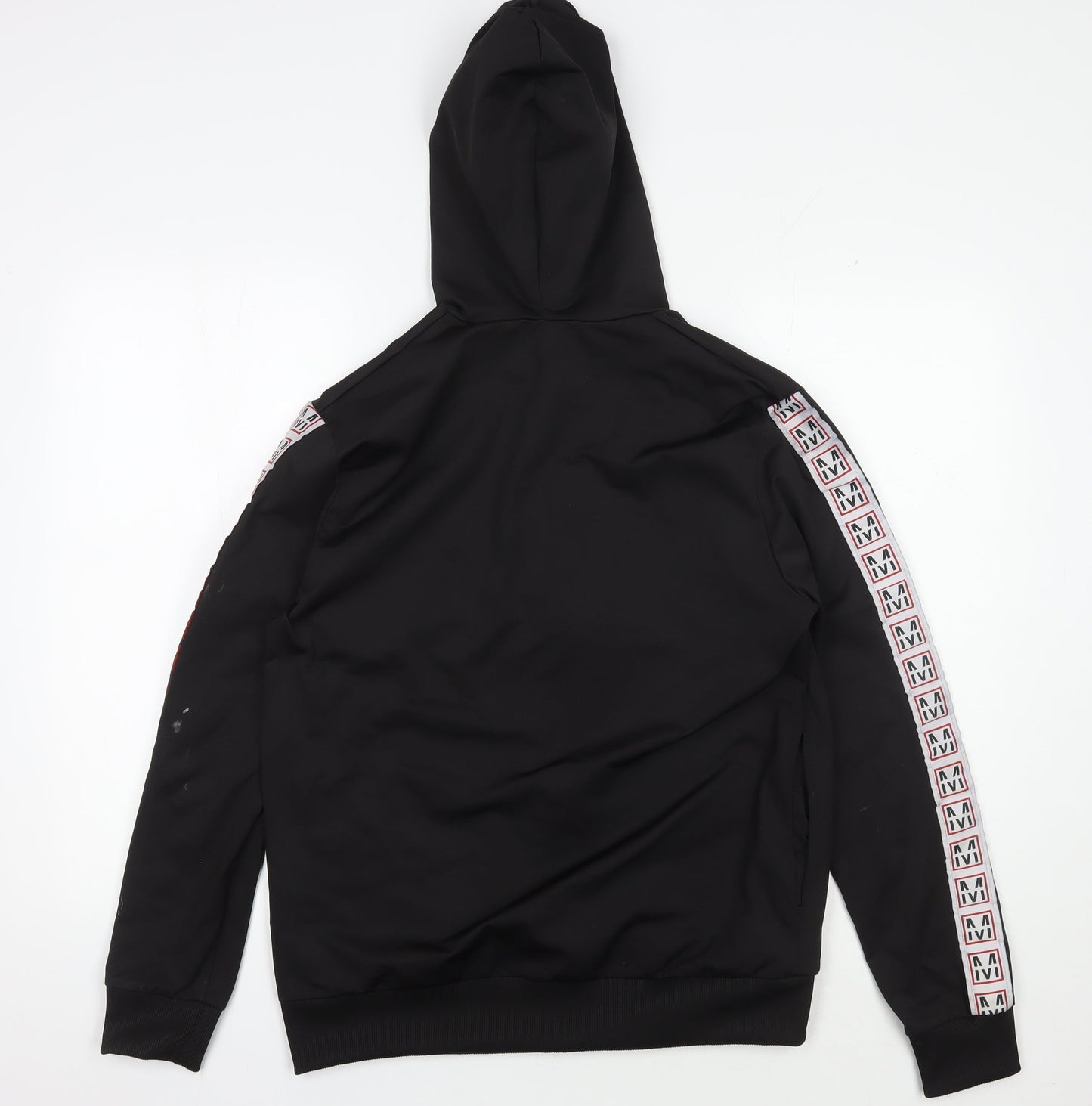 Mens UK Size M boohooMAN Black Full Zip Hoodie