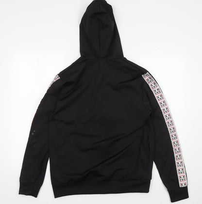 Mens UK Size M boohooMAN Black Full Zip Hoodie