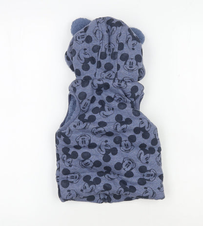 George Disney Baby Blue Mickey Mouse Puffer Vest 12-18 Months