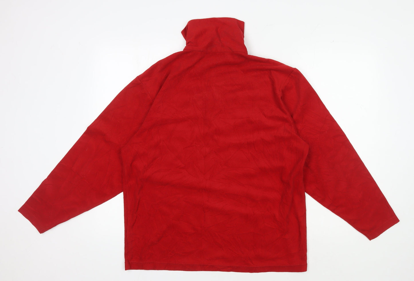 TCM Men's Red 1/4 Zip Fleece Sweatshirt - Size M