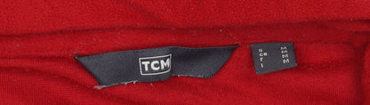 TCM Men's Red 1/4 Zip Fleece Sweatshirt - Size M