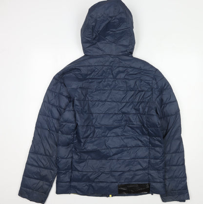 Mens UK Size L Core X Blue Puffer Jacket