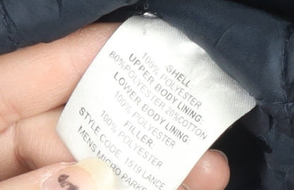 Arctic Storm Men's Black L Parka Hooded Jacket