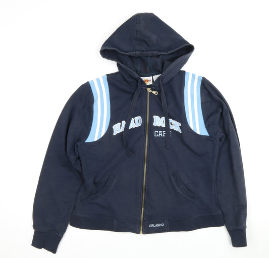 Unisex Adults UK Size L Hard Rock Cafe Blue  Hoodie