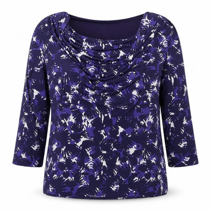 Womens UK Size 14 Jasper Conran Purple Cowl Neck Blouse