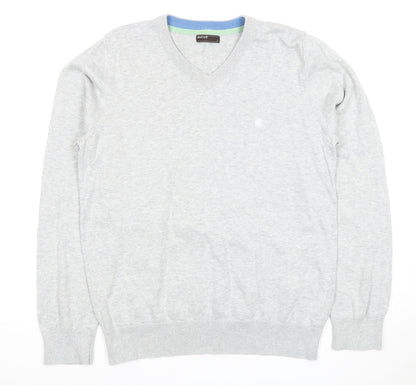 SoulCal Men's Grey V-Neck Pullover Jumper, Size L