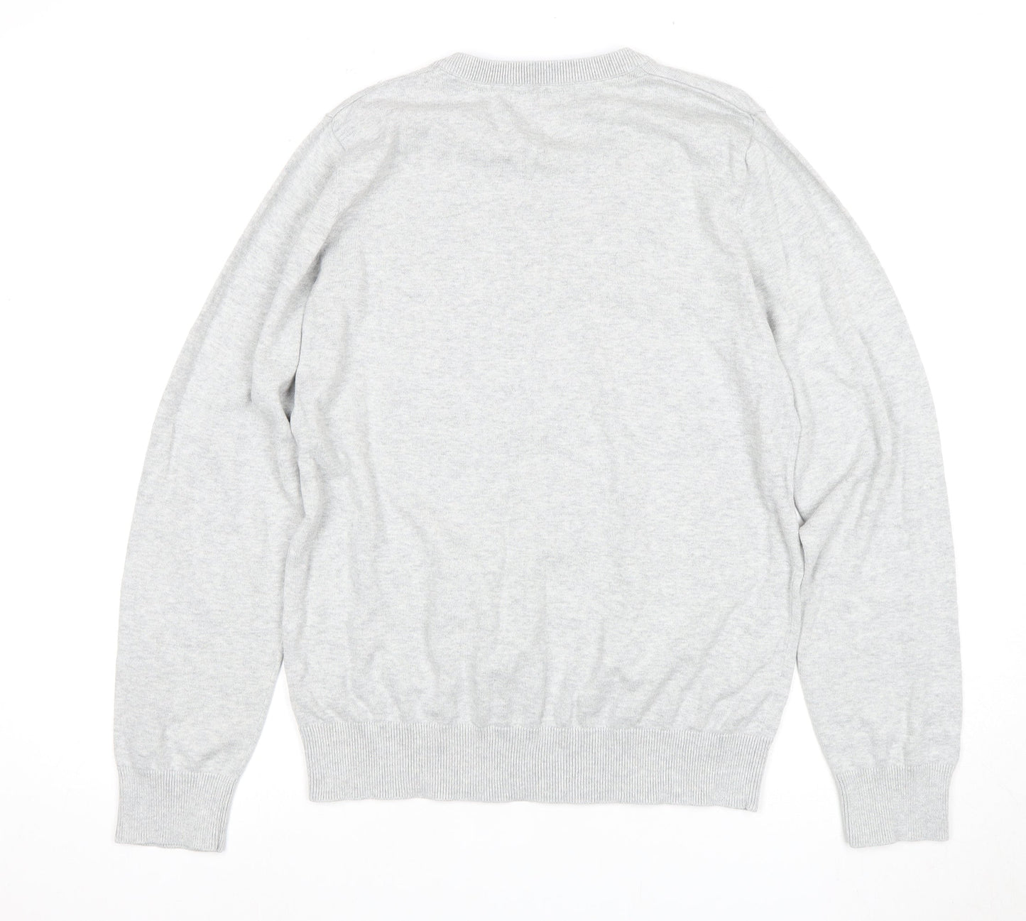 SoulCal Men's Grey V-Neck Pullover Jumper, Size L