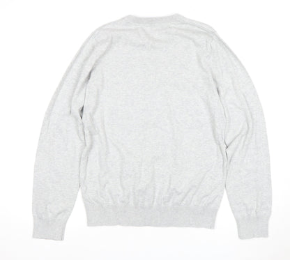 SoulCal Men's Grey V-Neck Pullover Jumper, Size L