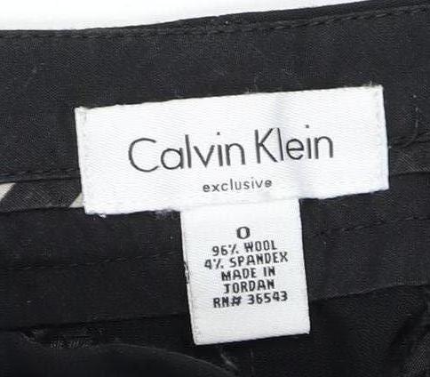 Calvin Klein Women's Black Dress Pants 2XS Slim Fit