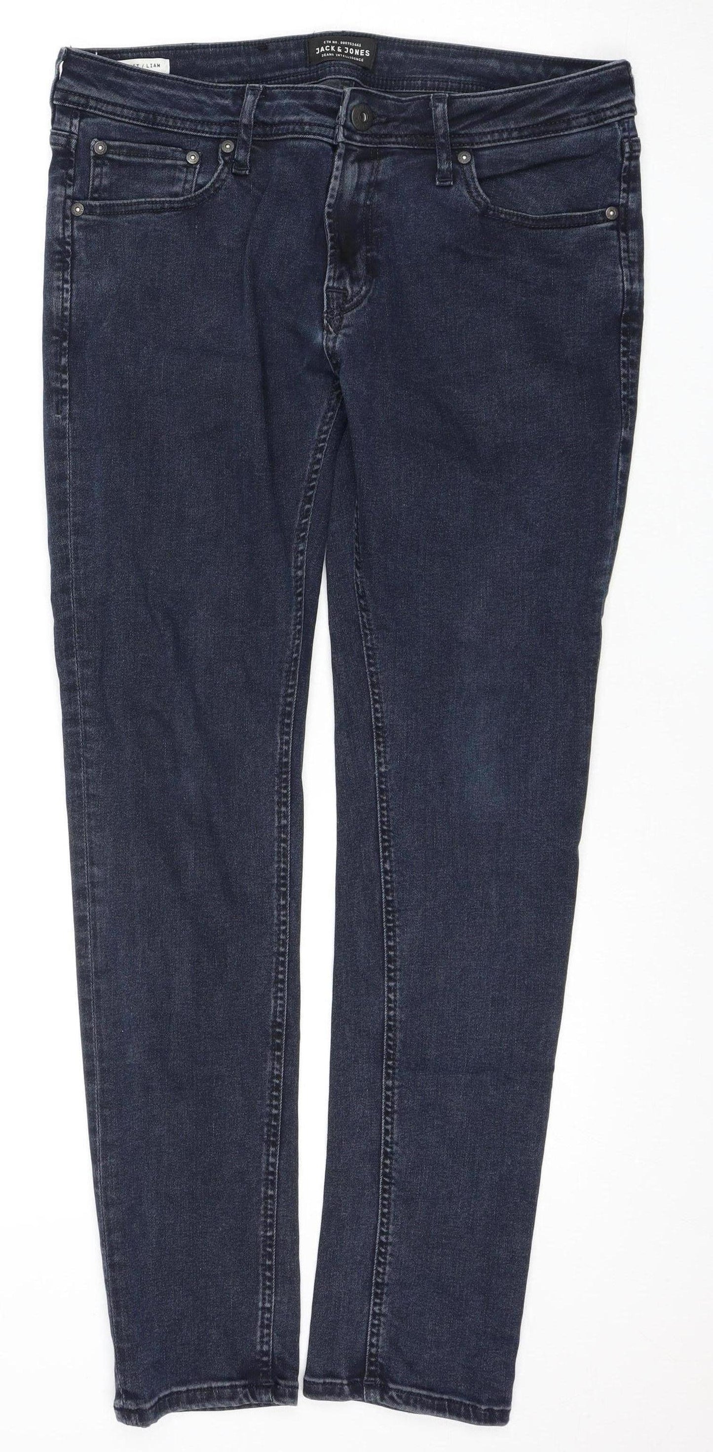 Jack & Jones Men's Blue Straight Jeans Size 30