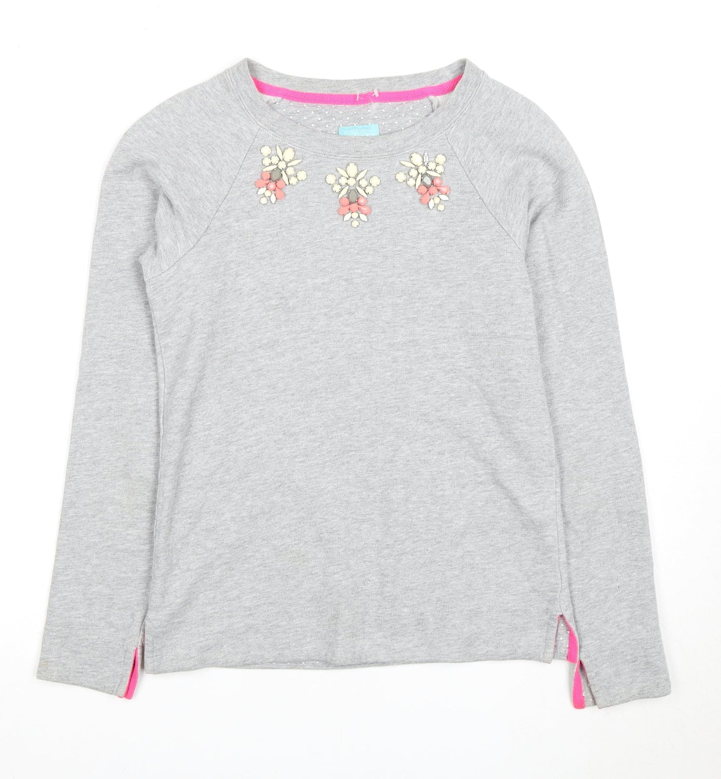 Womens UK Size 2XS Joules Grey Basic T-Shirt