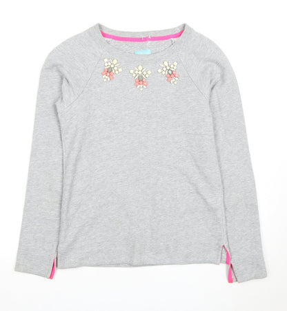 Womens UK Size 2XS Joules Grey Basic T-Shirt