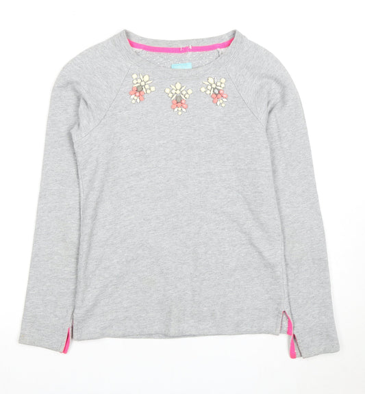 Womens UK Size 2XS Joules Grey Basic T-Shirt
