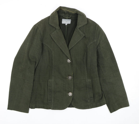 Per Una Women's Green Blazer, Size 10, Classic Style