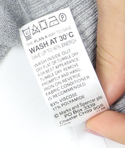 Womens UK Size 10 Marks and Spencer Grey Jersey Button-Up