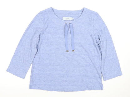 Womens UK Size 10 Honor Millburn Blue Jersey Top
