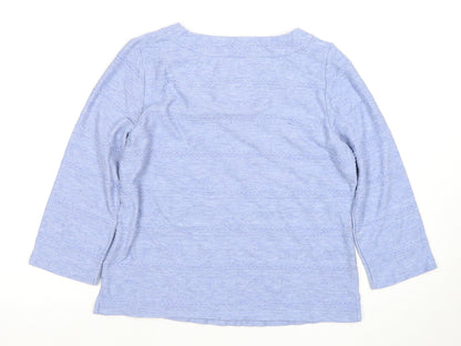Womens UK Size 10 Honor Millburn Blue Jersey Top