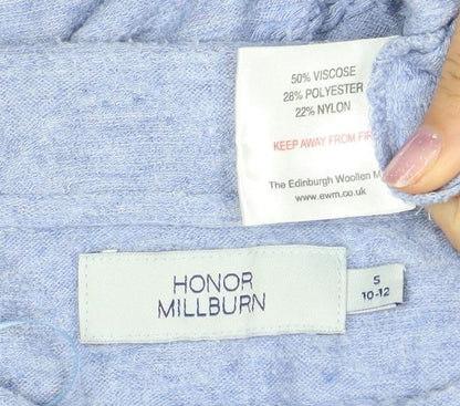 Womens UK Size 10 Honor Millburn Blue Jersey Top