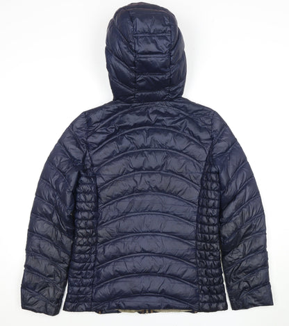 Jandy Women's Blue Puffer Jacket, Size S, Hooded, Casual