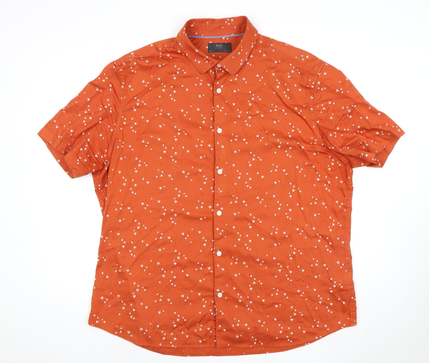 Womens UK Size 2XL Marks and Spencer Orange  Button-Up