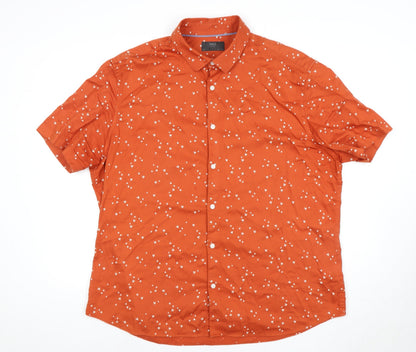 Womens UK Size 2XL Marks and Spencer Orange  Button-Up