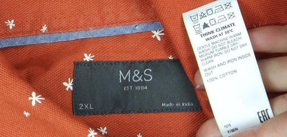 Womens UK Size 2XL Marks and Spencer Orange  Button-Up