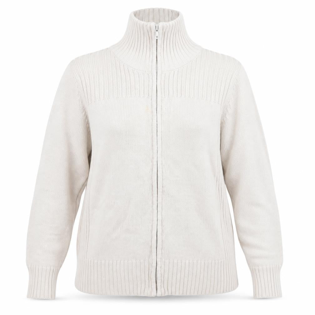 Womens UK Size 16 Marks and Spencer Beige Full Zip Jumper