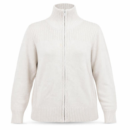 Womens UK Size 16 Marks and Spencer Beige Full Zip Jumper