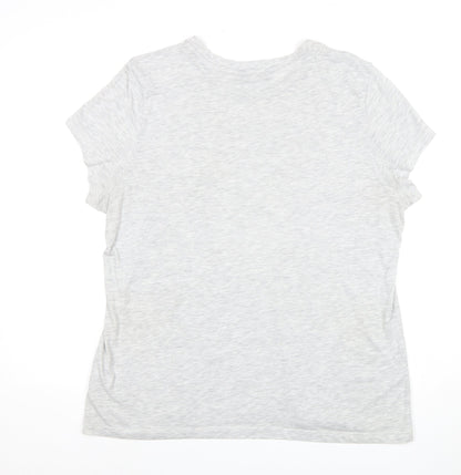 Womens UK Size UK 16 Lipsy London Grey Basic T-Shirt