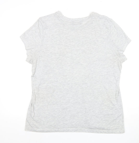 Womens UK Size UK 16 Lipsy London Grey Basic T-Shirt