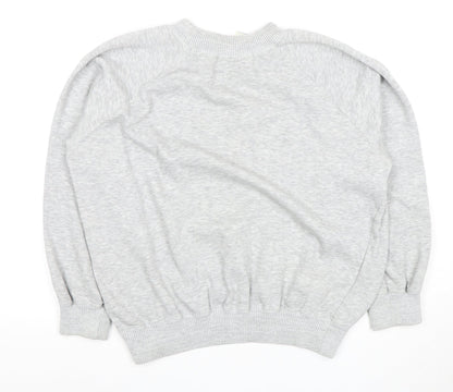 Adidas Grey Pullover Sweatshirt Unisex Adults Size 12