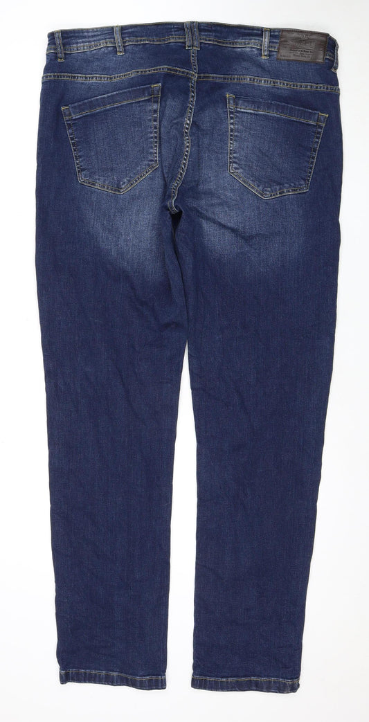 D555 Men's Blue Tapered Jeans Size 40L
