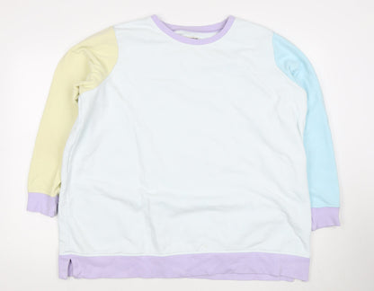 Womens UK Size 2 Lands' End Multicoloured Pullover Sweatshirt