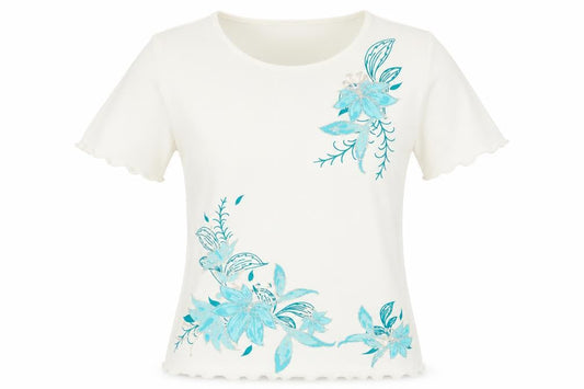 Womens UK Size 12 Damart White Basic T-Shirt