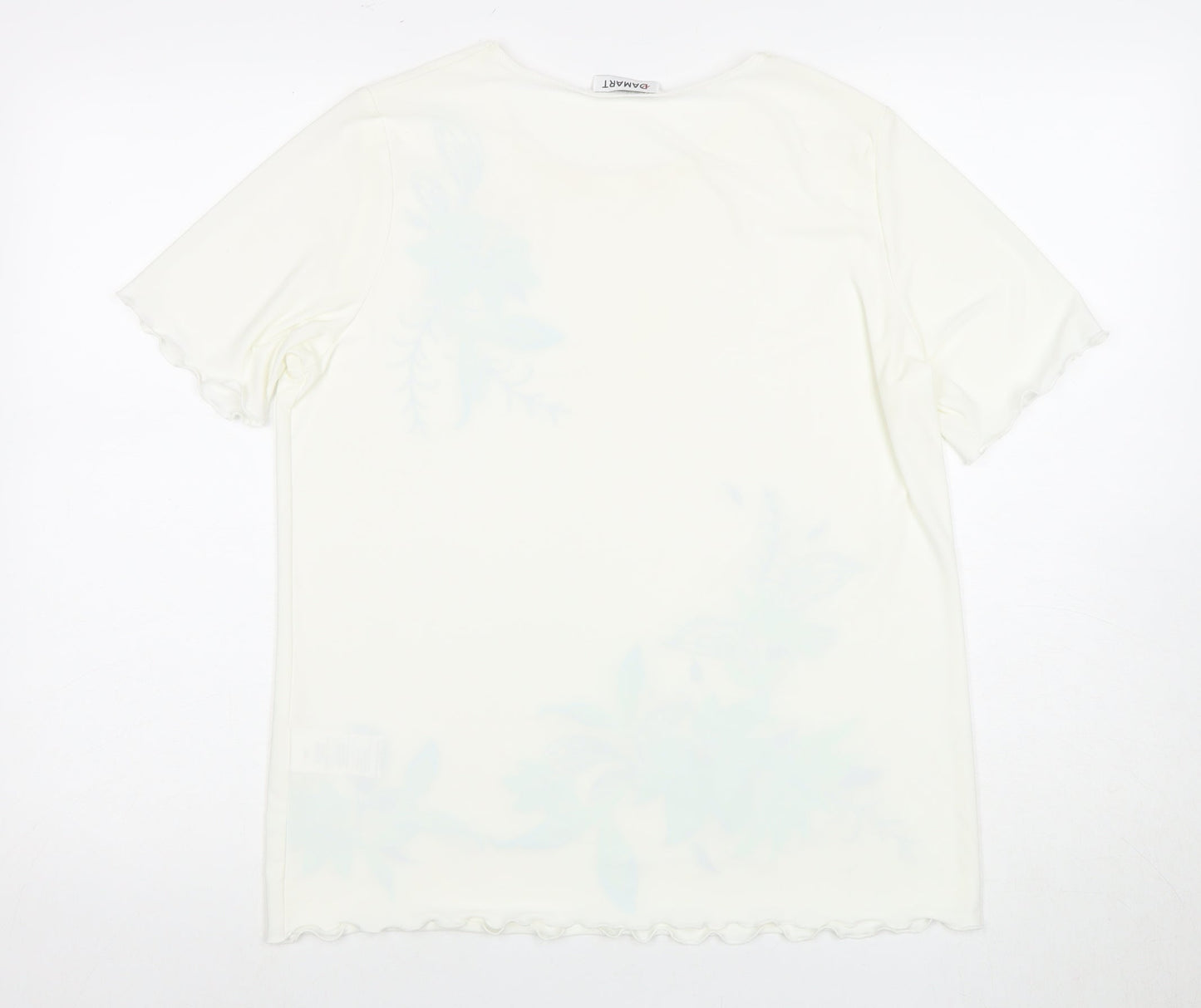 Womens UK Size 12 Damart White Basic T-Shirt