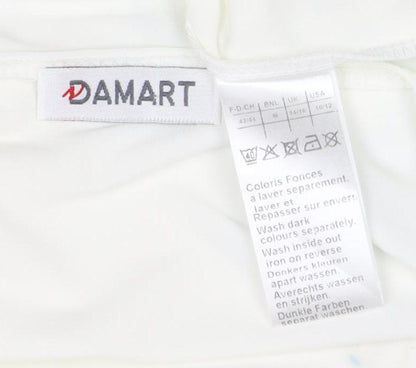 Womens UK Size 12 Damart White Basic T-Shirt