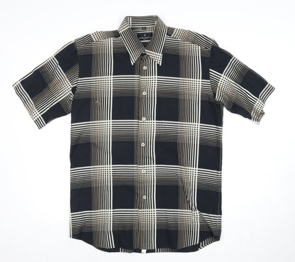 Daniel Hechter Men's Medium Black Check Shirt
