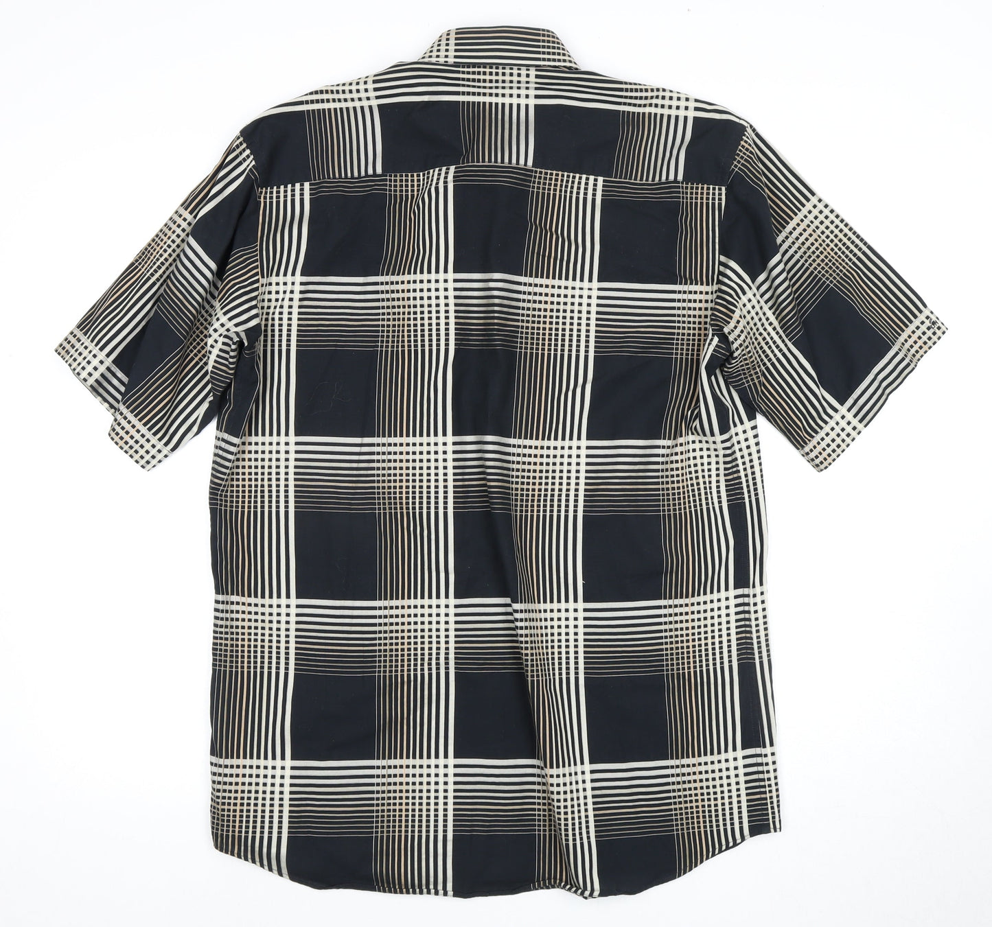 Daniel Hechter Men's Medium Black Check Shirt