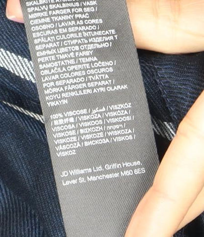 Anthology Women's Blue Striped Button-Up Shirt UK 24