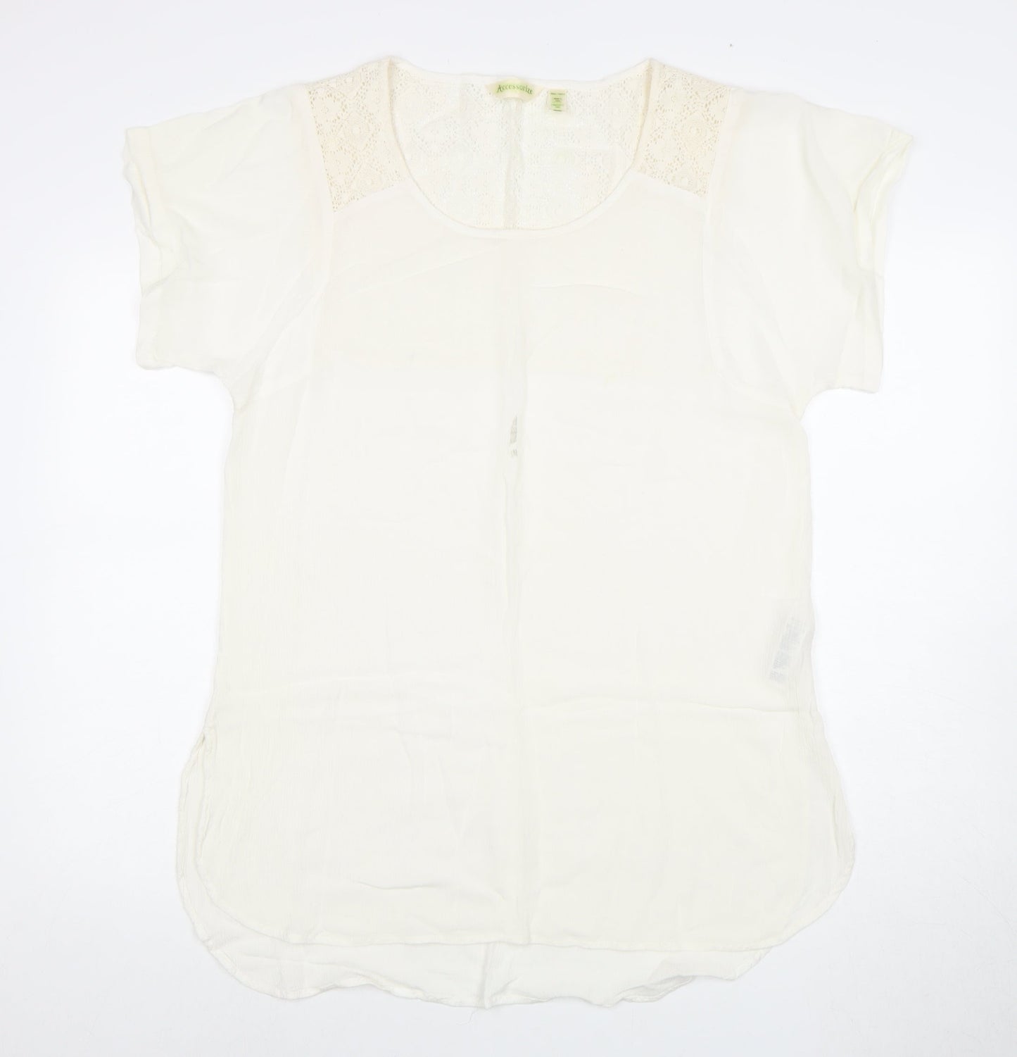 Accessorize Women's White Lace Blouse S