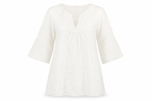 Womens UK Size 10 Marks and Spencer White Tunic Blouse