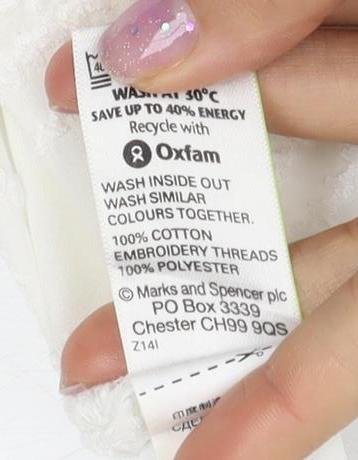 Womens UK Size 10 Marks and Spencer White Tunic Blouse