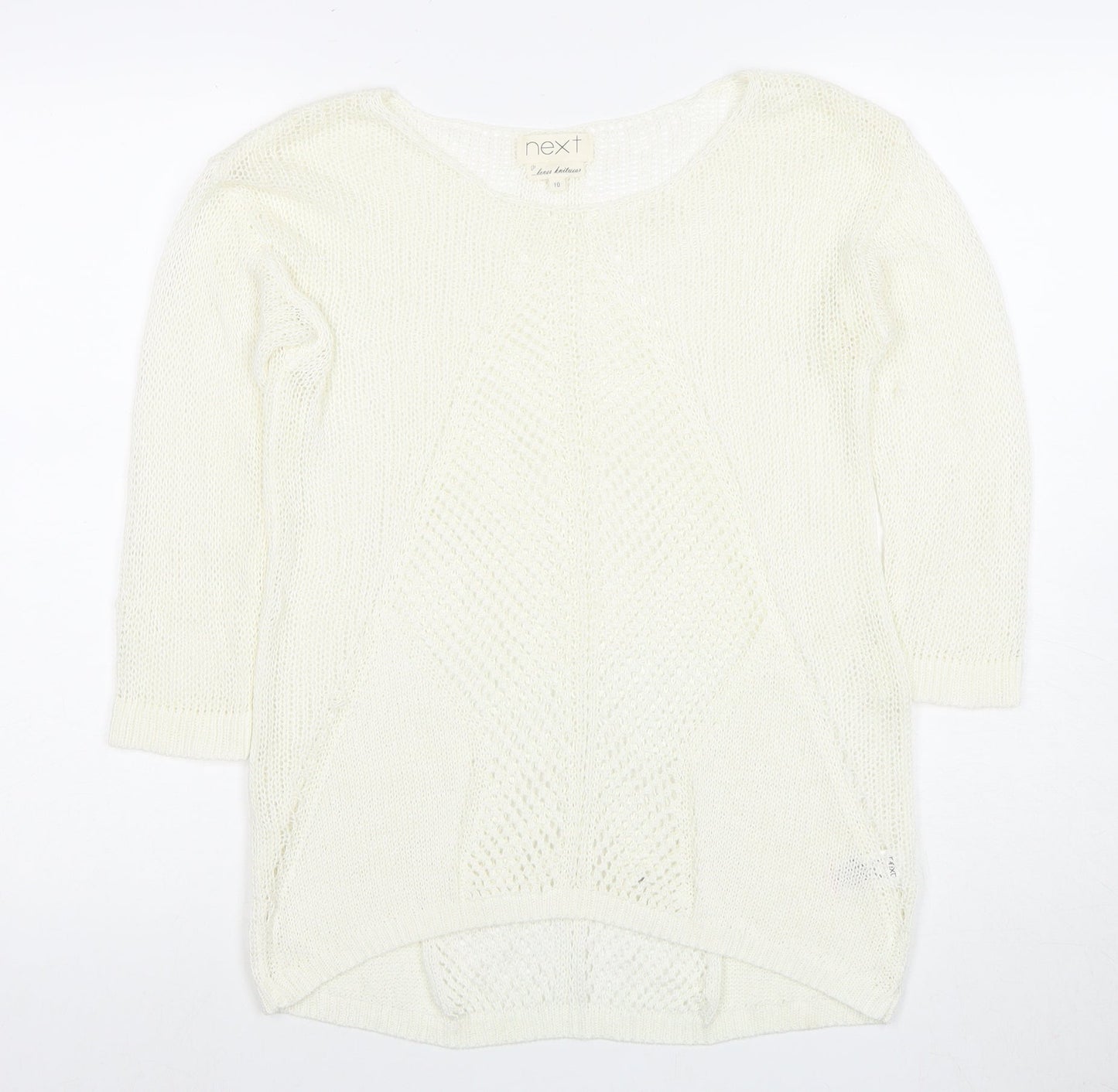 Womens UK Size 10 NEXT Ivory Pullover Jumper